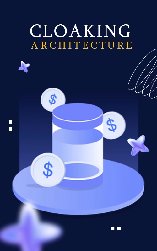 Blockchain advertising illustration