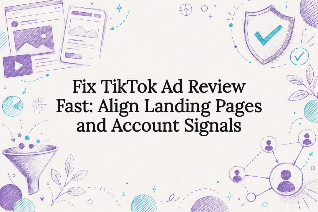 TikTok ad review title card illustration