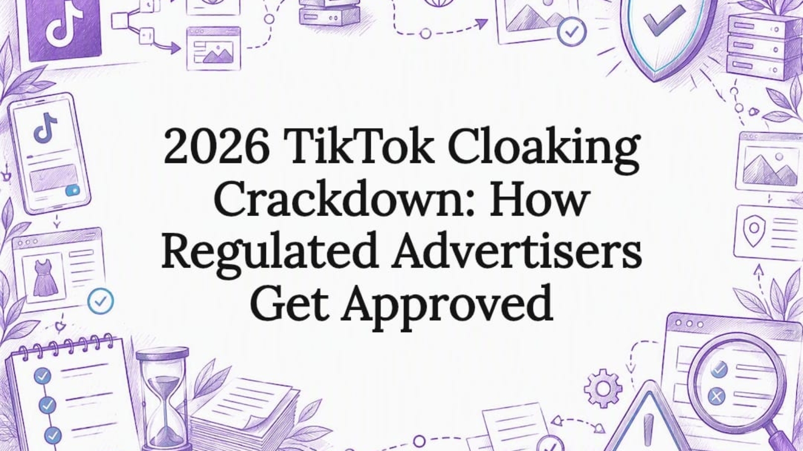 Decorative TikTok compliance title card illustration