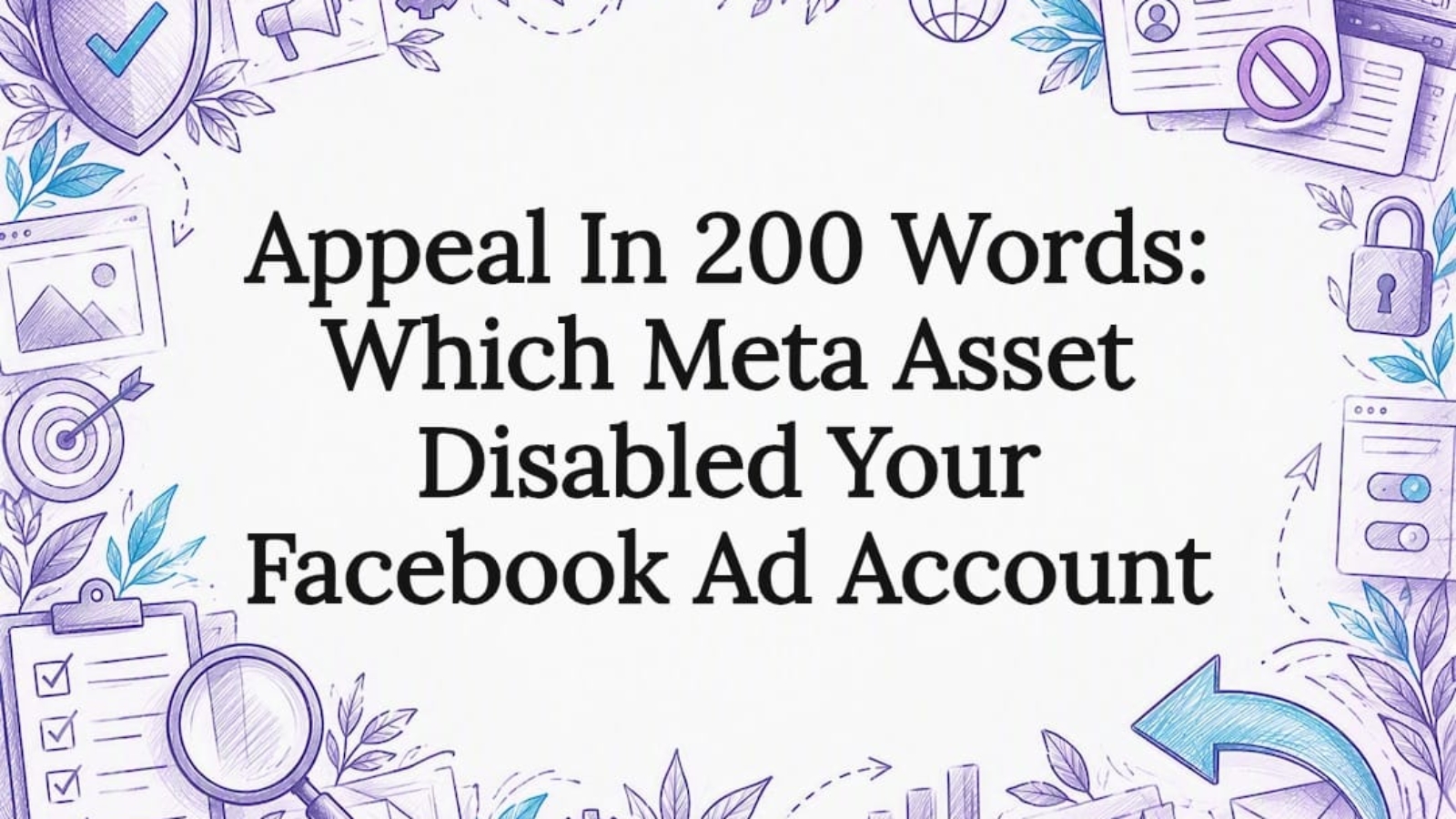 Decorative Facebook ad appeal title card