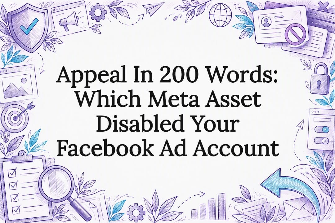Decorative Facebook ad appeal title card