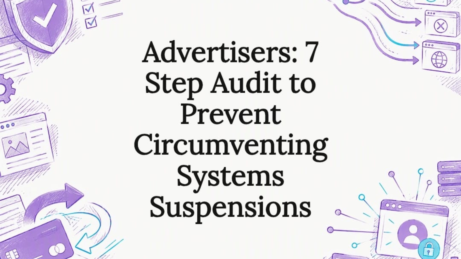 Decorative advertising suspension audit illustration