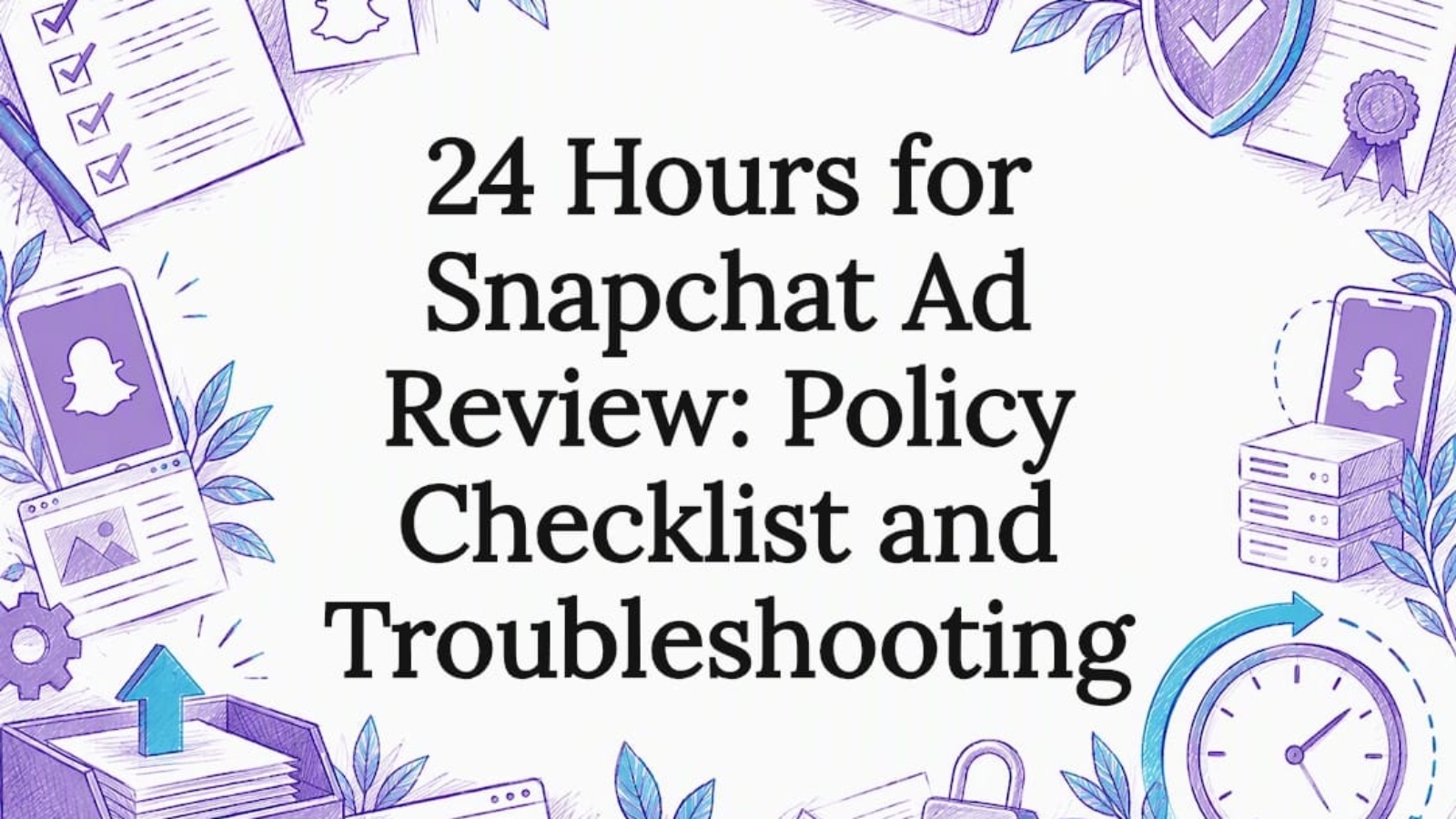 Decorative Snapchat ad review title card