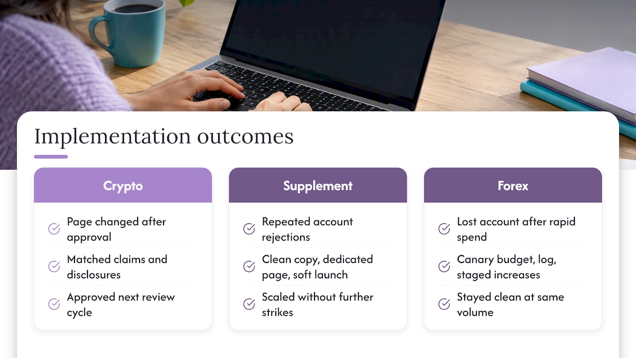 5. Examples of cloaking implementations that cleared review — overview diagram