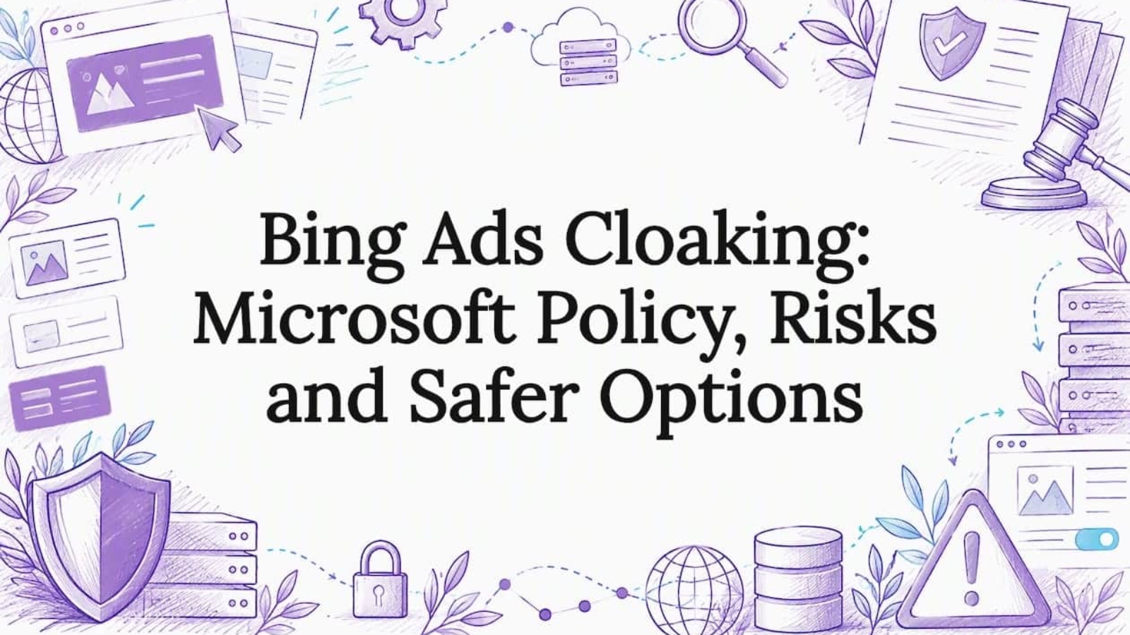 Hand-drawn advertising policy title card